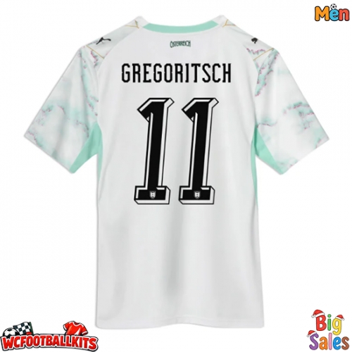 Austria Michael Gregoritsch #11 Replica Away Stadium Shirt World Cup 2026 Short Sleeve